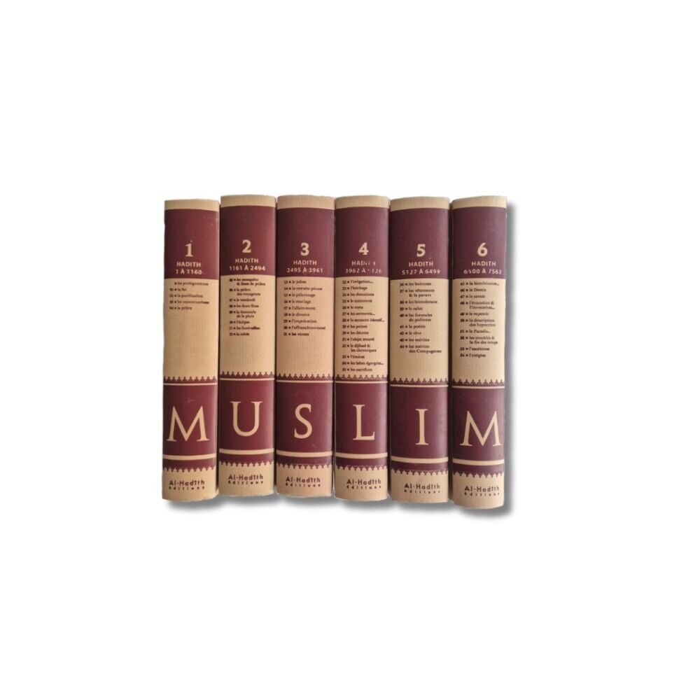 SAHIH MUSLIM - 6 volumes - Arabe et Français - version intégrale  (éditions Al Hadith)